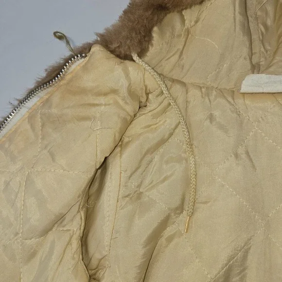 Vintage Boy's Fleece Coat Jacket Size 18 Months All Pro Football Brown Insulated - Picture 10 of 14